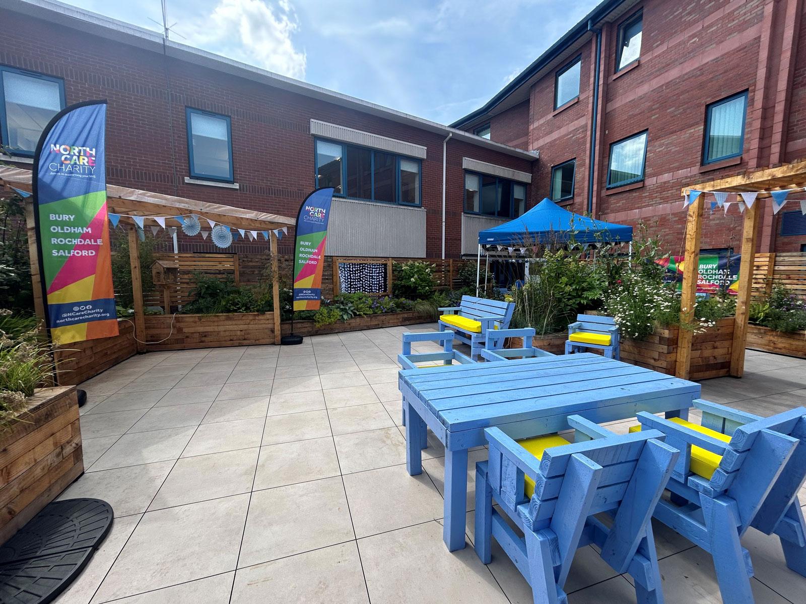 Photograph of Rochdale Infirmary's Oasis Garden.