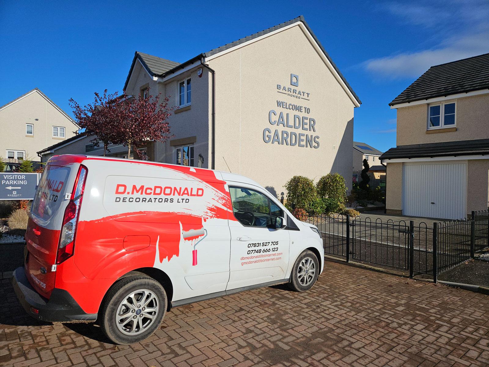 Picture of a D. McDonald Decorators van.