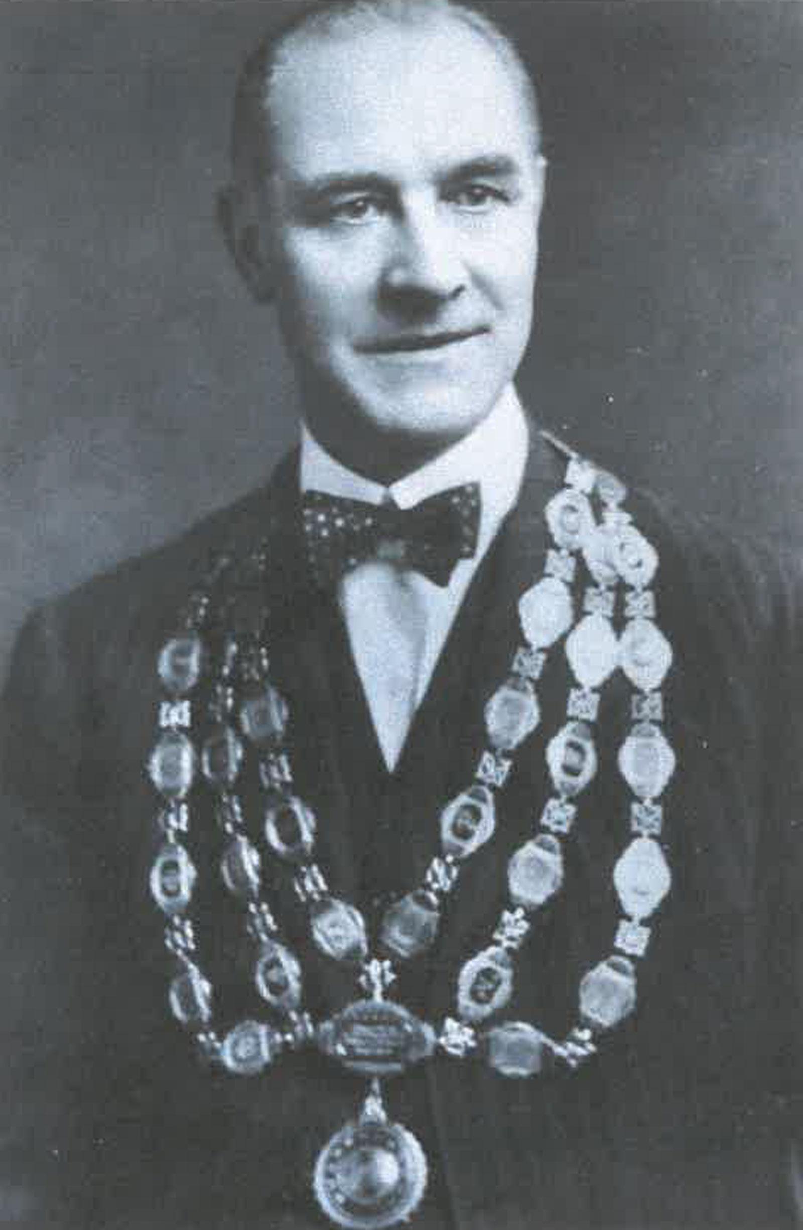 John Christie in the Presidential chains of the National Federation of Master Painters and Decorators in Scotland (a pre-curser to the Scottish Decorators' Federation).